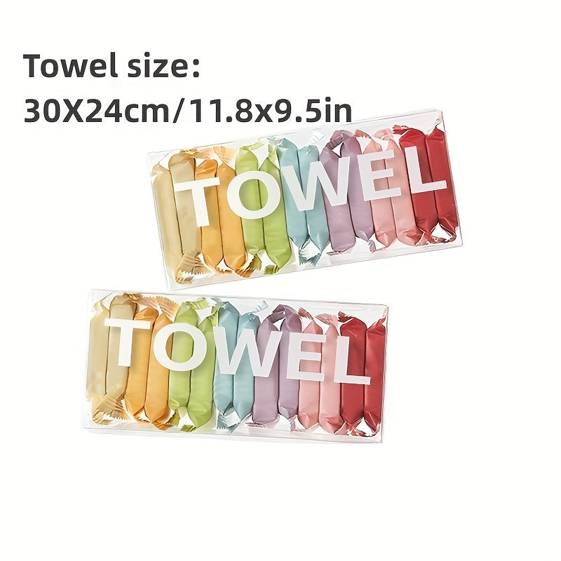 EcoClean 14pcs Compressed Towel Set - Thick, versatile towels for travel without electricity.