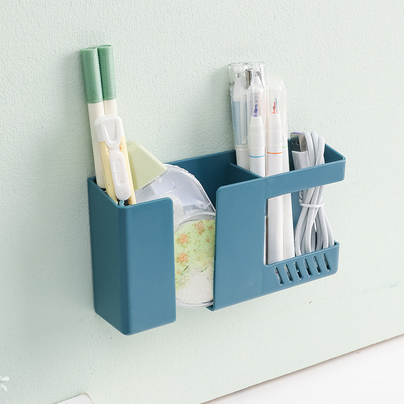 Versatile Wall-Mounted Organizer for Phones and Remote Controls - Convenient Storage Solution for Home and Office, No Installation Required