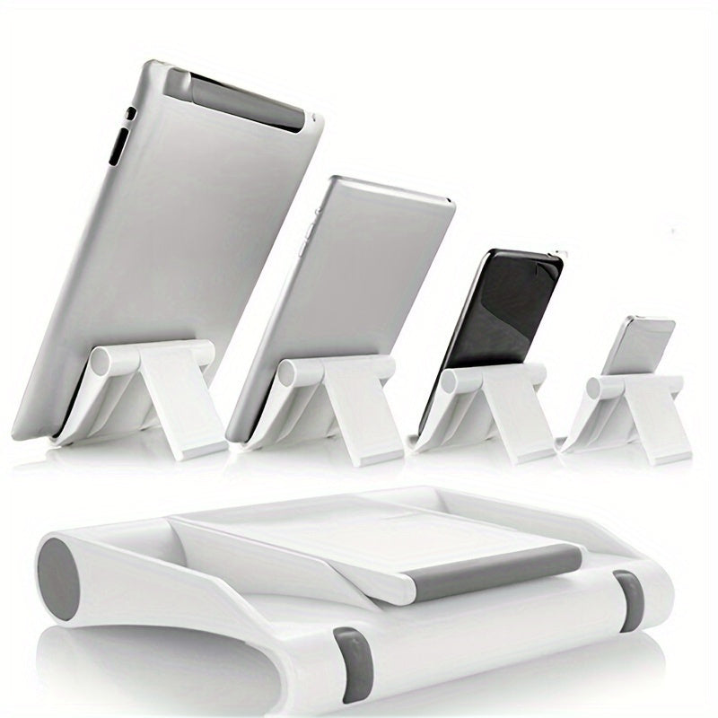 Folding and portable desktop stand for smartphones and tablets - Rotating design for versatility