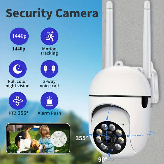 The Teruhal 1440P Wireless Security Camera features Night Vision for around-the-clock home monitoring. Stay connected with WiFi Enabled and Remote Viewing App Compatibility.