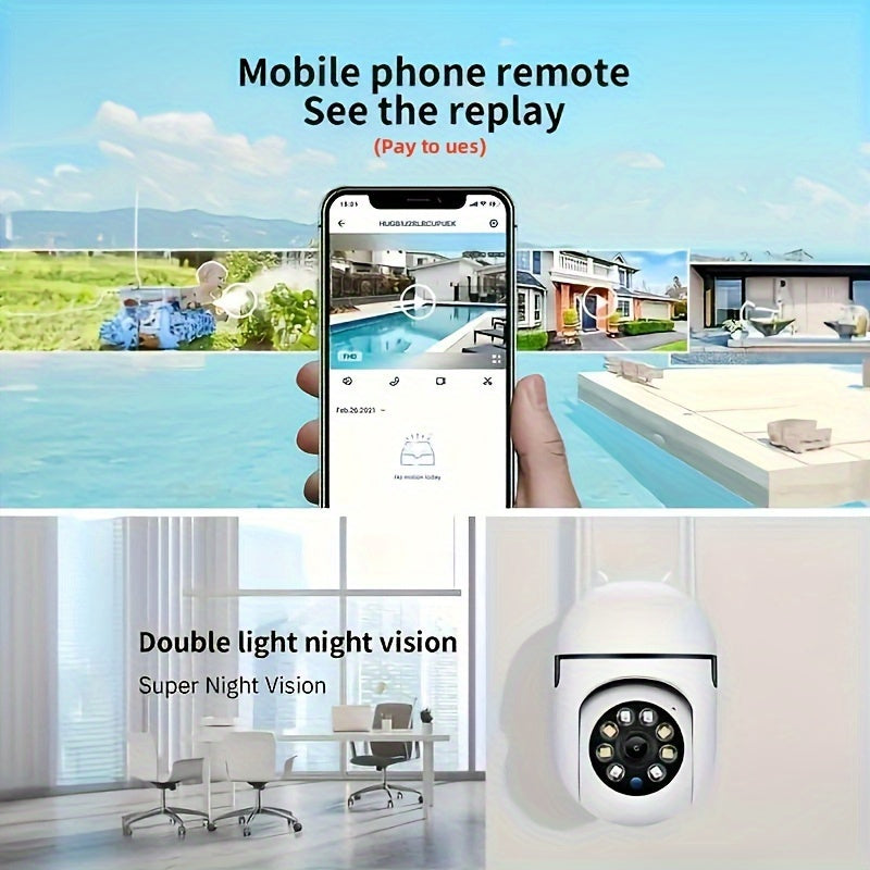 The Teruhal 1440P Wireless Security Camera features Night Vision for around-the-clock home monitoring. Stay connected with WiFi Enabled and Remote Viewing App Compatibility.