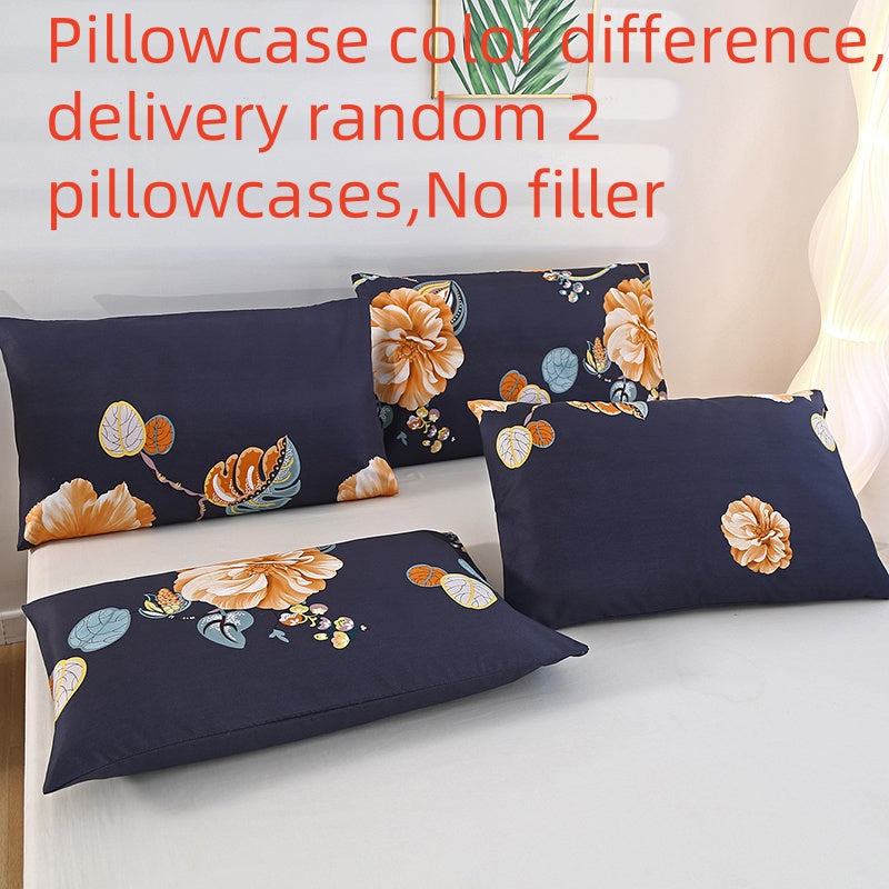 Elevate your bedroom decor with these luxurious 2-piece Premium Brushed Polyester Pillowcases in an elegant Teal & Golden Leaf Pattern. Made from soft and skin-friendly material, these pillowcases feature a floral geometric design and an envelope closure