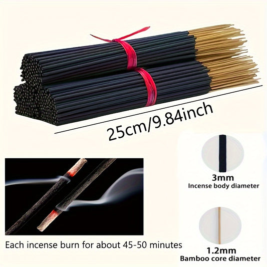 25cm Bamboo Core Cherry Blossom Incense Sticks, Rattan Material, Burn Time 45-50 Min. Bundle of 30/50/100 PCS. Ideal for Yoga, Meditation, Sleep, Home, Office Air Purification. Perfect for Christmas, Halloween, Easter, Hanukkah, Thanksgiving. Durable and