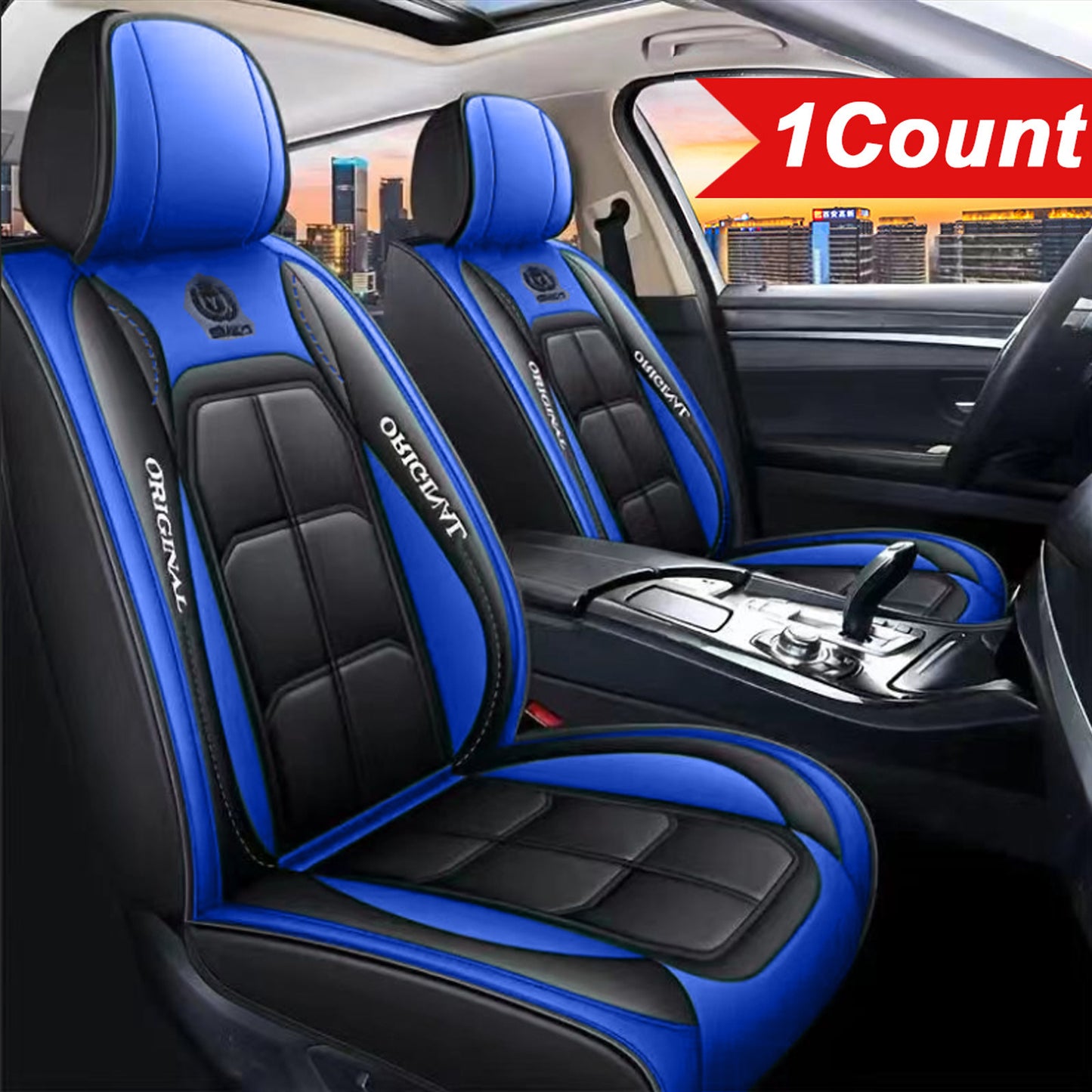 Waterproof PU Leather Car Seat Cover for Sedans & SUVs - Easy Install, Universal Fit - 1pc