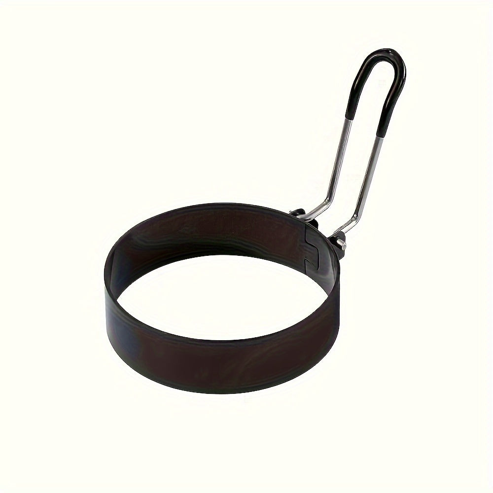 Egg Ring made of Stainless Steel with Non-Sticky Mold and Silicone Handle - Ideal for Breakfast Preparation, Camping, and Dining, Essential Kitchen Tool for Home Cooks and Cooking Enthusiasts