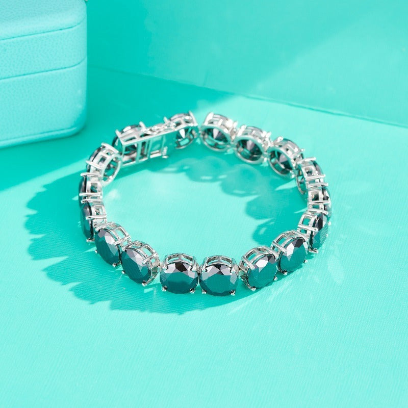 Stunning 85ct Moissanite Bracelet, Ideal for Birthdays & Special Events, Bohemian Inspired in 925 Sterling Silver with Ethical Diamonds.