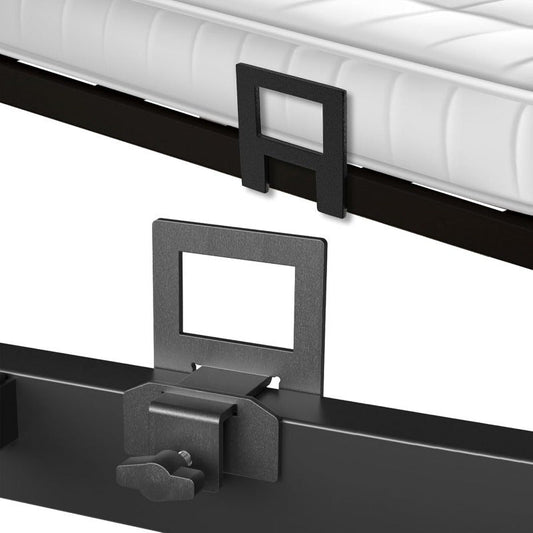 Non-Slip Adjustable Mattress Gaskets for Metal Bed Frame - Set of 2/4/6, Secure Mattress in Place without Electricity or Wood Materials, Prevent Sliding with Anti-Slip Baffle Retainer Bars.