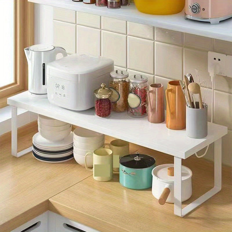 Get organized for the autumn and winter seasons with this Multi-Layer Kitchen Storage Rack. This space-saving countertop organizer makes the perfect Christmas or Halloween gift. Made of durable metal, this rack requires no power, making it convenient and