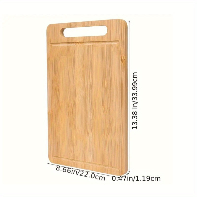 Bamboo Cutting Board with Multi-Functional Sink Handle, Double-Sided Solid Wood Design - Perfect Addition to Your Household Kitchen Supplies