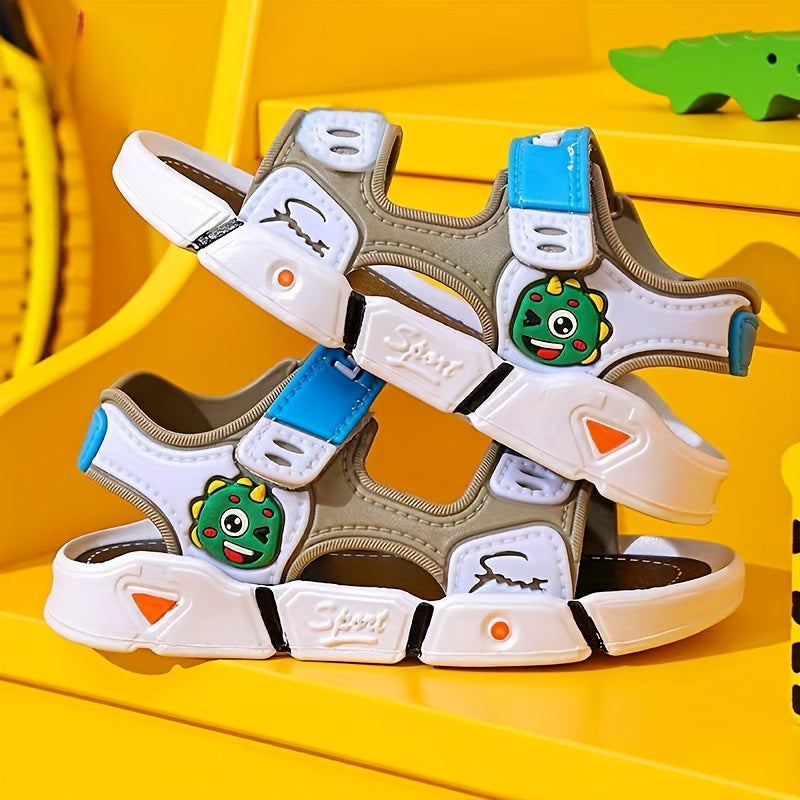 Kids' summer sandals with cute dinosaur design - comfortable and breathable for boys and girls, perfect for beach and casual wear