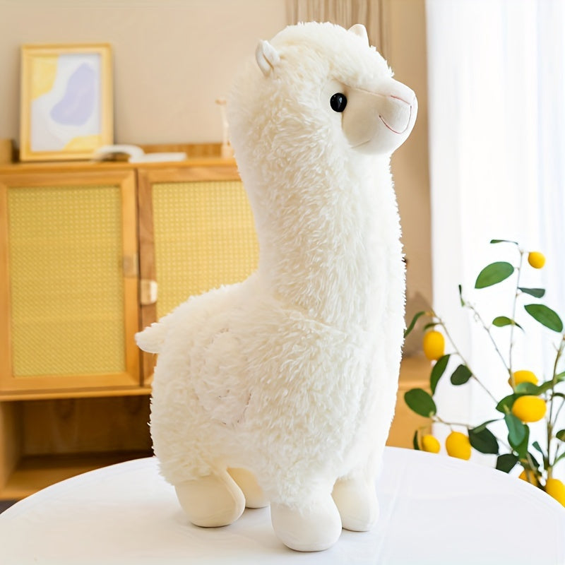 Soft alpaca plush toy, ideal for ages 0-3.