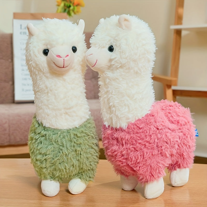 Soft alpaca plush toy, ideal for ages 0-3.