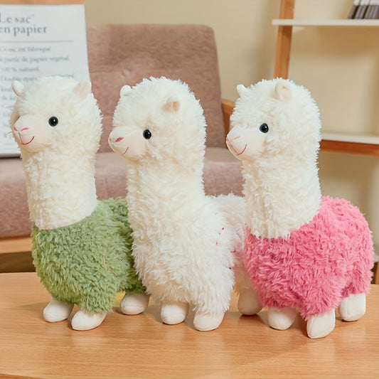 Soft alpaca plush toy, ideal for ages 0-3.