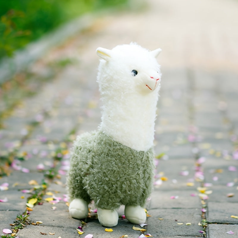 Soft alpaca plush toy, ideal for ages 0-3.