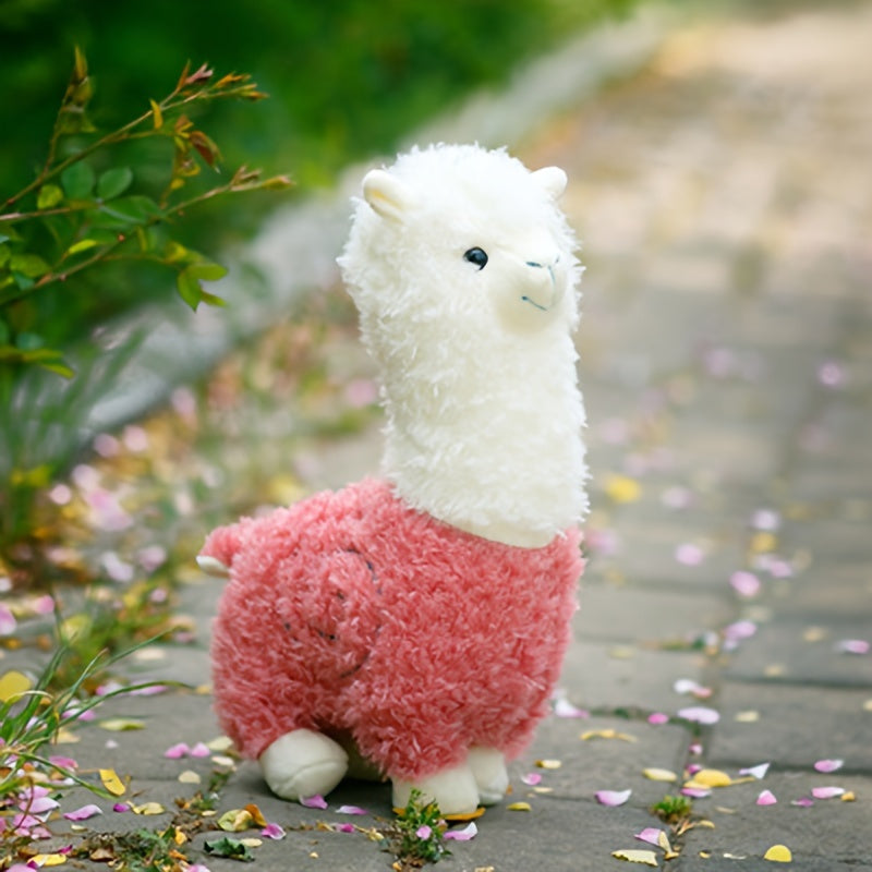 Soft alpaca plush toy, ideal for ages 0-3.