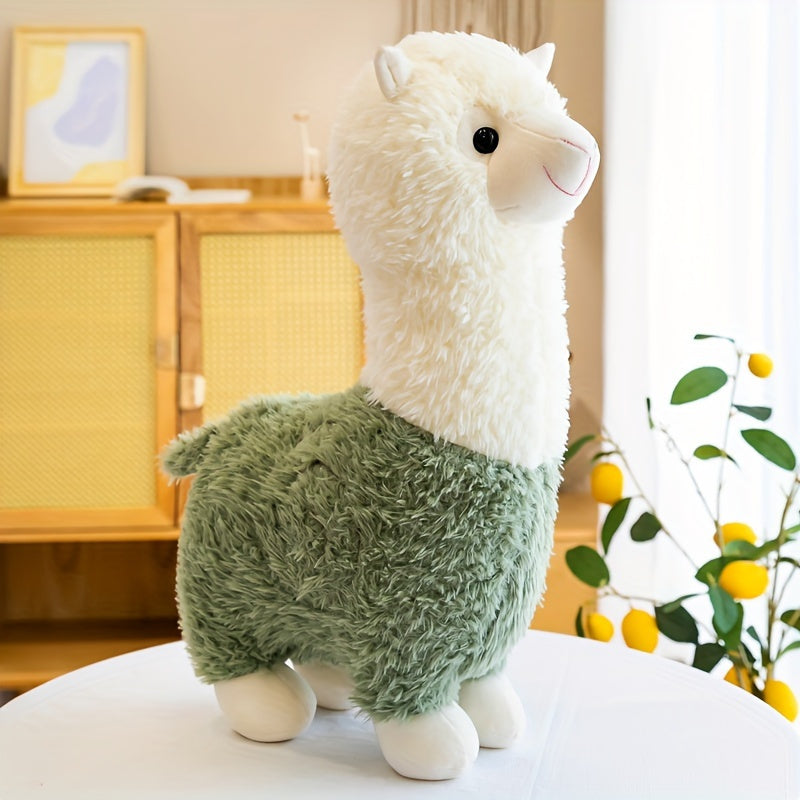 Soft alpaca plush toy, ideal for ages 0-3.