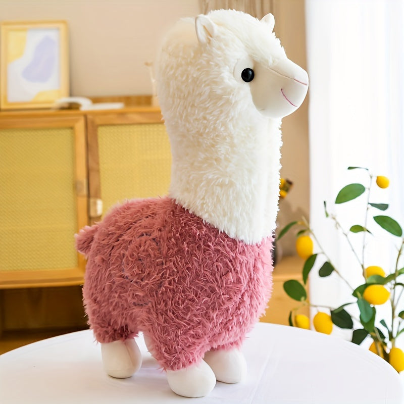 Soft alpaca plush toy, ideal for ages 0-3.