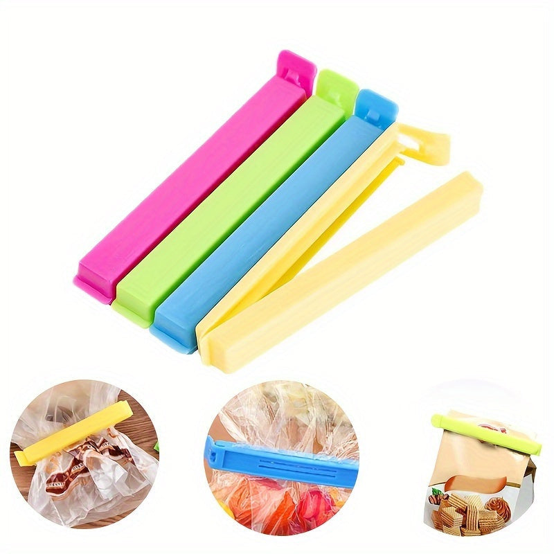 Set of 10 Reusable Plastic Food Sealing Clips - Long-lasting Kitchen Storage Solutions for Keeping Food Fresh