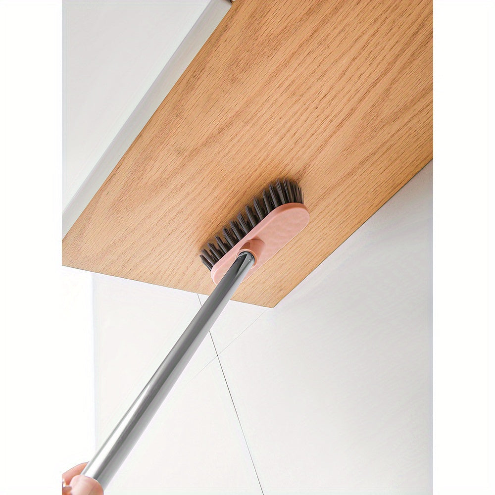 '- Description: This bathroom floor brush features a durable long handle and hard bristles, making it ideal for cleaning toilets and floors. The no dead angle design ensures thorough cleaning of both toilet and ceramic tiles. Perfect for manual tile