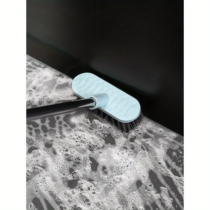 '- Description: This bathroom floor brush features a durable long handle and hard bristles, making it ideal for cleaning toilets and floors. The no dead angle design ensures thorough cleaning of both toilet and ceramic tiles. Perfect for manual tile