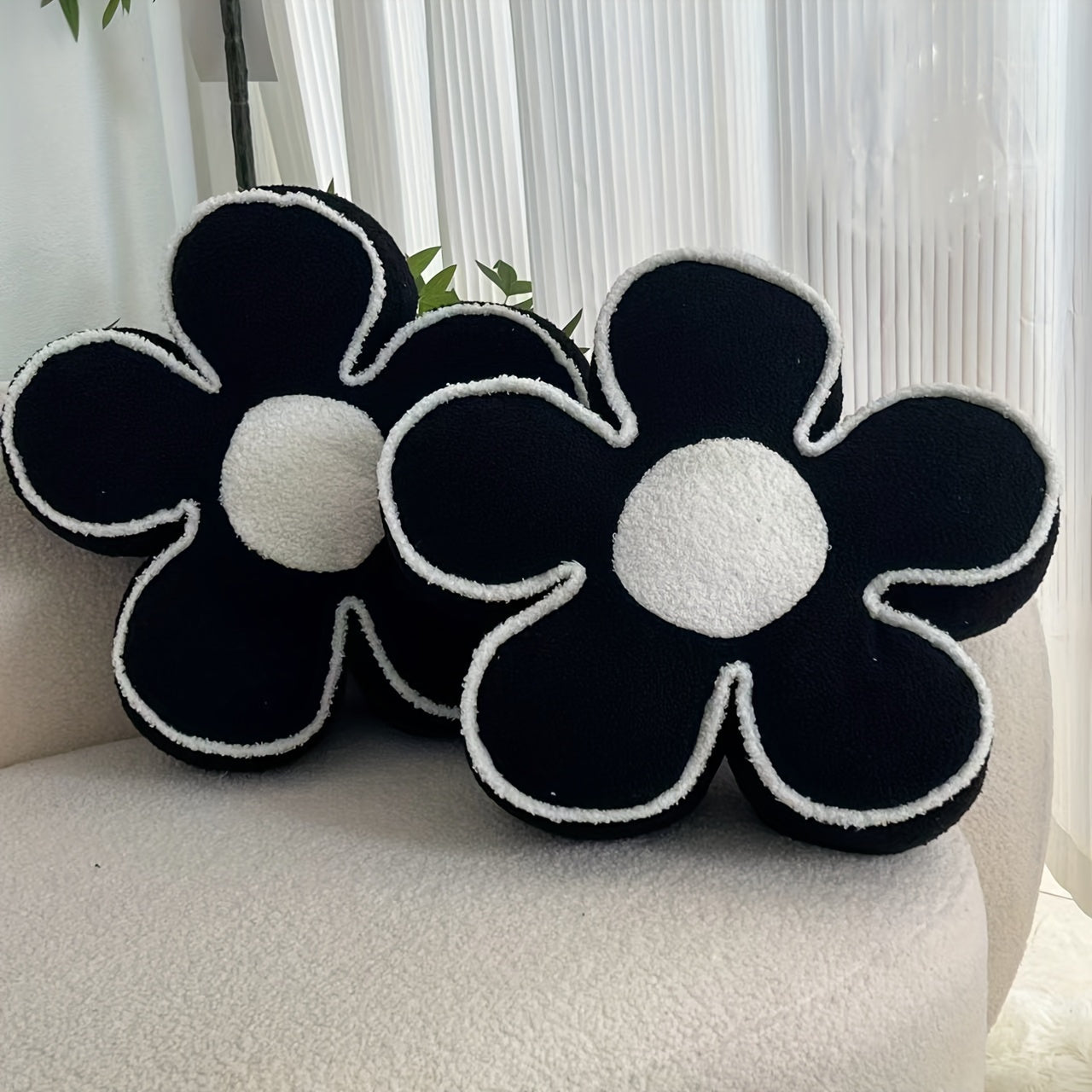 Thick floral cushion, 50cm for sofa décor