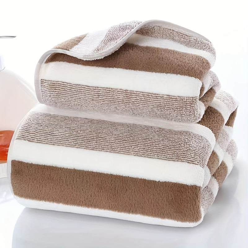 Luxurious Coral Fleece Towel Set, Soft and Absorbent, Perfect for Pool, Home, Gym, RV Bathroom - Quick-Dry and Versatile.