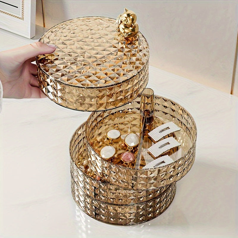 Versatile Multi-Layer Jewelry Organizer - Ideal for Storing Earrings, Rings, Necklaces & Hair Accessories | Sturdy Plastic Storage Solution