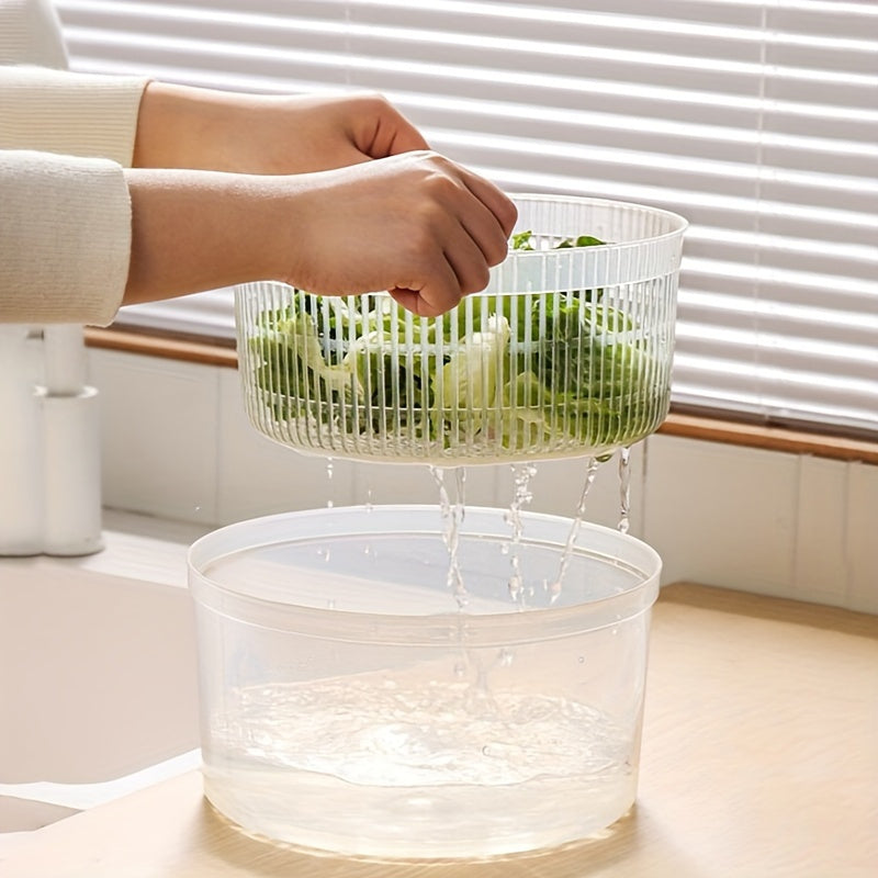 Multi-functional Salad Spinner & Colander - Tough PP Kitchen Tool for Fruits & Veggies, Perfect for RVs