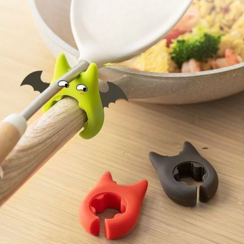 Innovative No-Drill Spatula Holder for the Kitchen - Anti-Scald, Integrated Design for Convenient Cooking and Storage