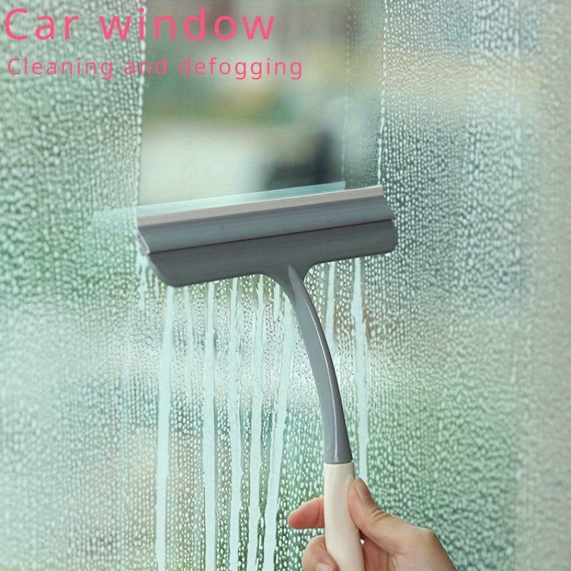 A versatile cleaning set perfect for tackling multiple surfaces, the 2-in-1 Multi-Surface Scrubbing Sponge and Spray Bottle includes a Glass Wiper for easy cleaning of cars, windows, floors, and walls. Ideal for use in the living room, bathroom, or car.