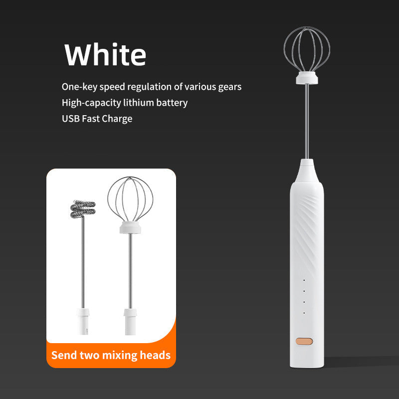 USB Rechargeable Portable High-Speed Electric Milk Frother - Handheld Mixer for Coffee & Beverages, Made with ABS Material