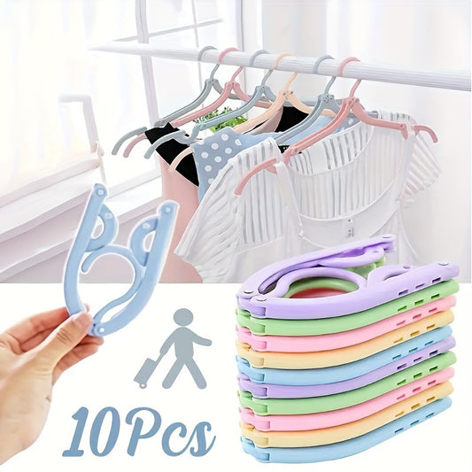 10pc Portable Folding Travel Hangers - Essential Cruise Accessories, Space-Saving Clothes Drying Racks