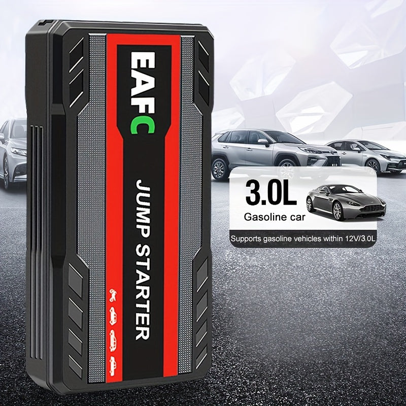 2023 RV Battery Portable Car Starter with LED Light for 12V Gasoline Cars up to 3.0L, USB Rechargeable Power Bank.