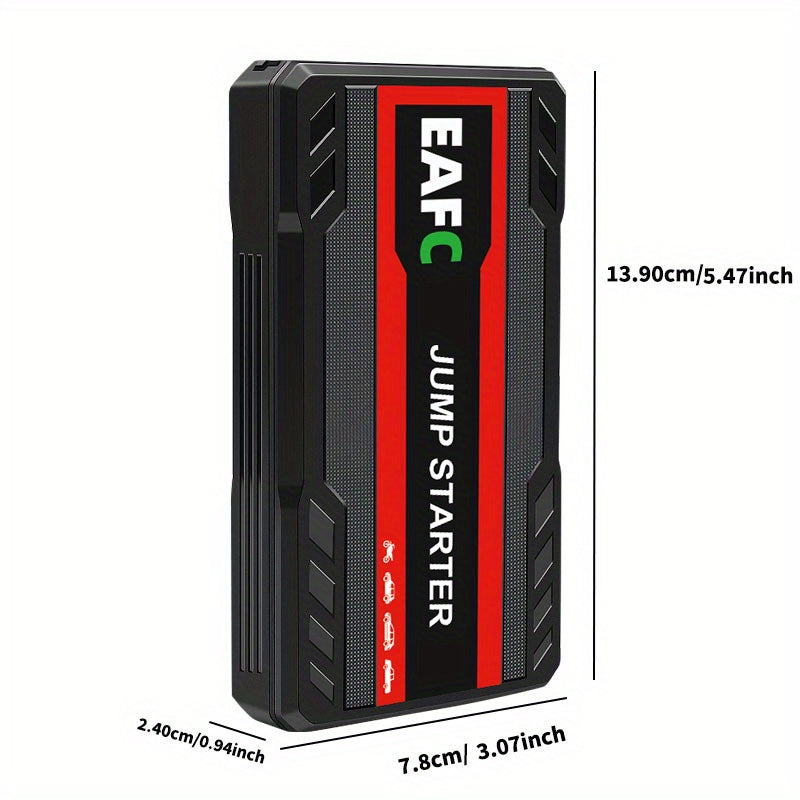 2023 RV Battery Portable Car Starter with LED Light for 12V Gasoline Cars up to 3.0L, USB Rechargeable Power Bank.