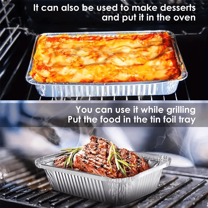 Aluminum Foil Trays with Lids perfect for Baking, Cooking, Camping, Traveling, and BBQ - available in a range of sizes, sturdy and reliable