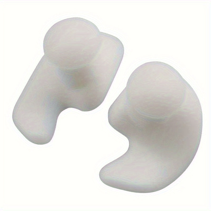 Soft and durable silicone earplugs for swimming and sound blocking.