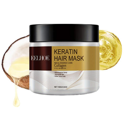 2-Pack of Keratin Hair Mask with Collagen - 100g Each, Coconut Treatment for Nourished, Frizz-Free Hair