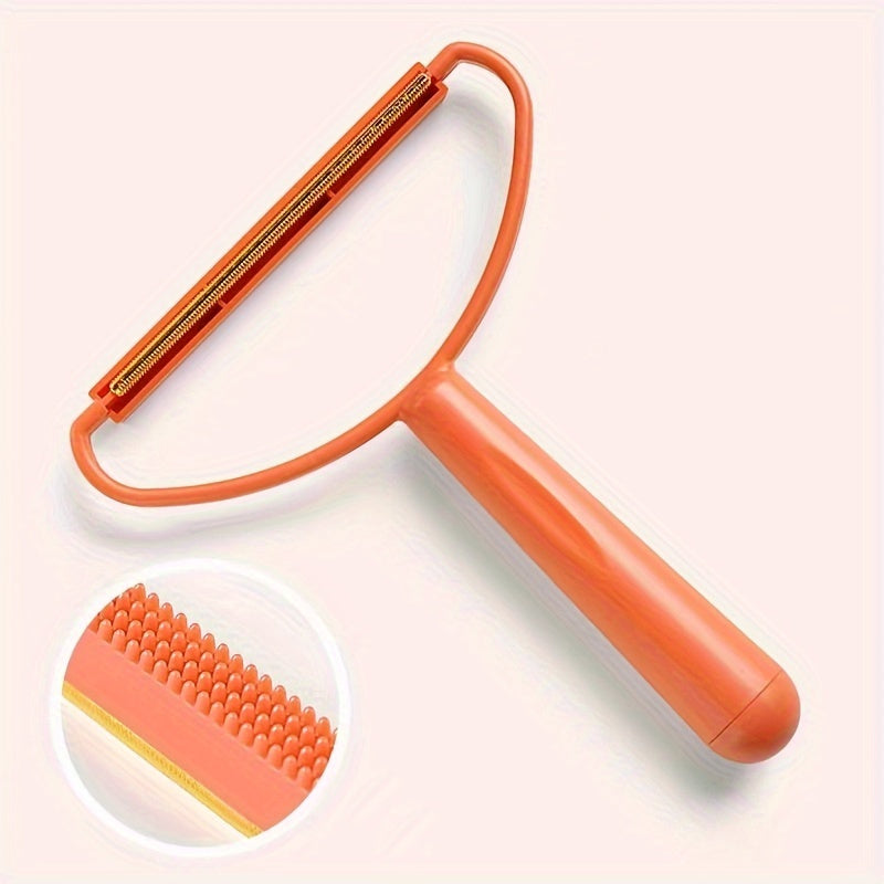 Innovative brush removes pet hair easily with durable plastic and is perfect for home use.