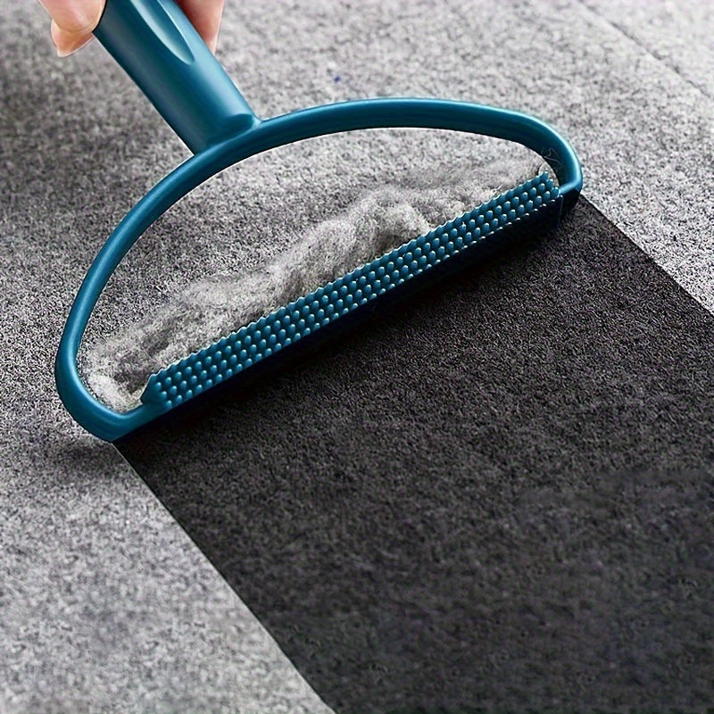 Innovative brush removes pet hair easily with durable plastic and is perfect for home use.