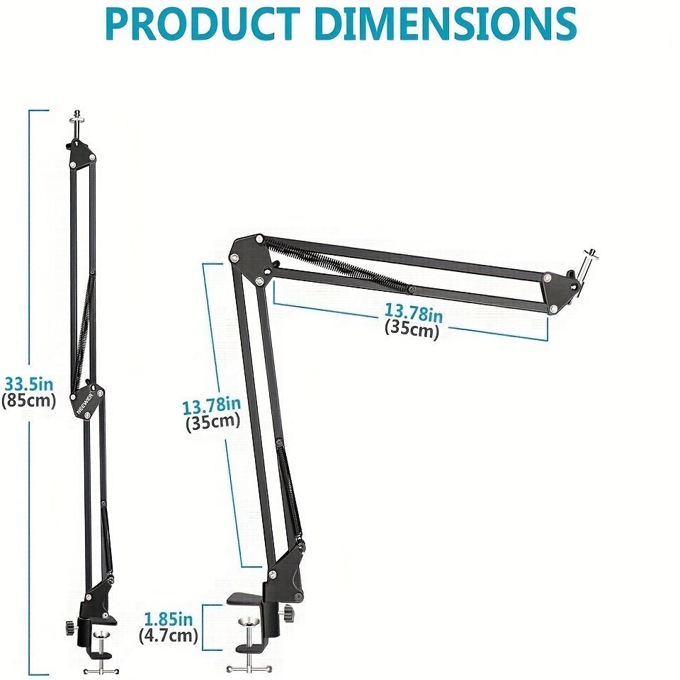 LED selfie ring light with foldable arm, phone stand, adjustable tripod, and adjustable lighting modes.