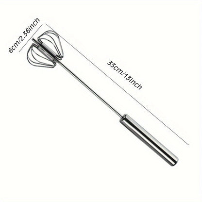 Versatile Stainless Steel Handheld Whisk - Perfect for Mixing Cream, Eggs, and Baking Necessities