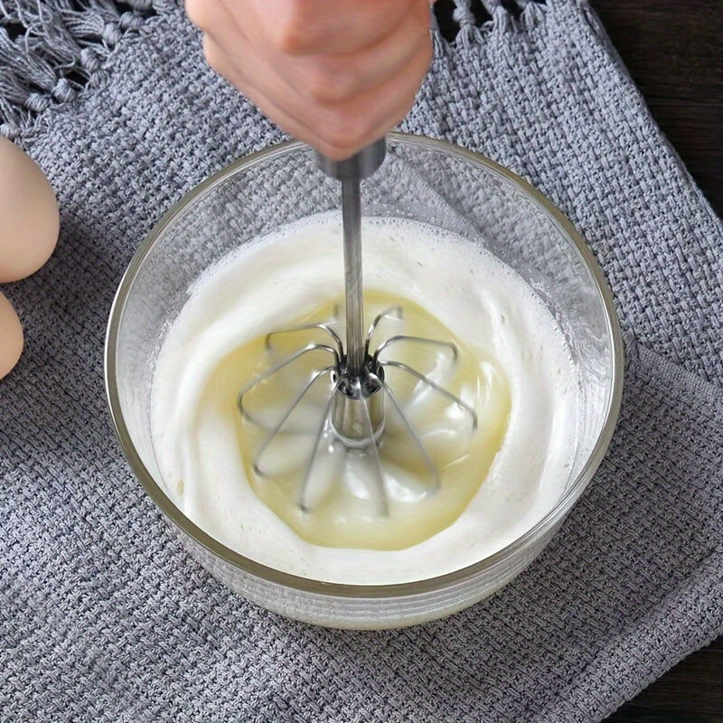 Versatile Stainless Steel Handheld Whisk - Perfect for Mixing Cream, Eggs, and Baking Necessities