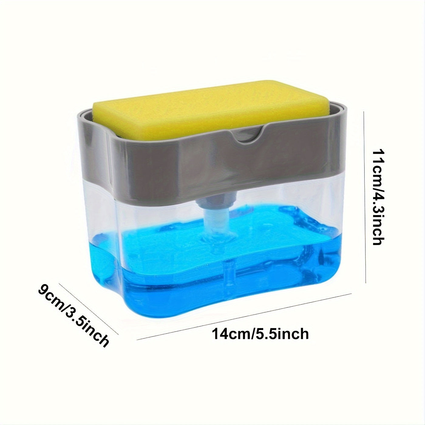 Modern 3-in-1 Kitchen Soap Dispenser Set with Sponge Caddy - Space-Saving Solution for Efficient Dishwashing in RVs and Accessories