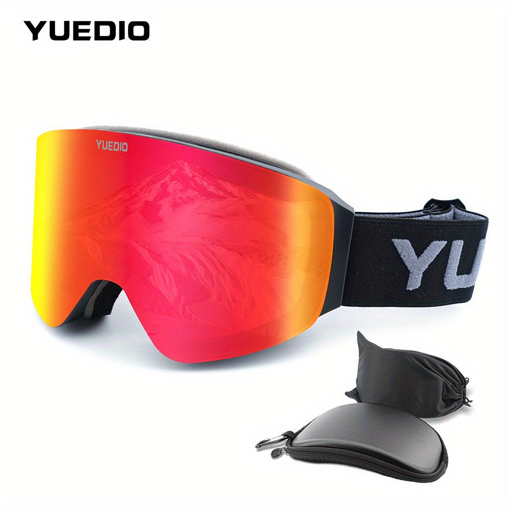 YUEDIO Premium Anti-Fog Ski Goggles with Magnetic Dual-Layer Frame for Snowboarding and Skiing