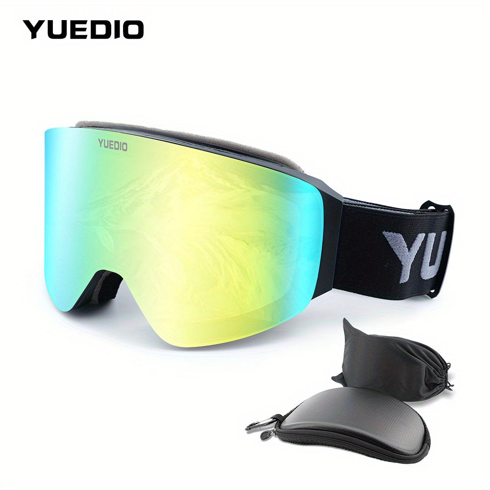 YUEDIO Premium Anti-Fog Ski Goggles with Magnetic Dual-Layer Frame for Snowboarding and Skiing