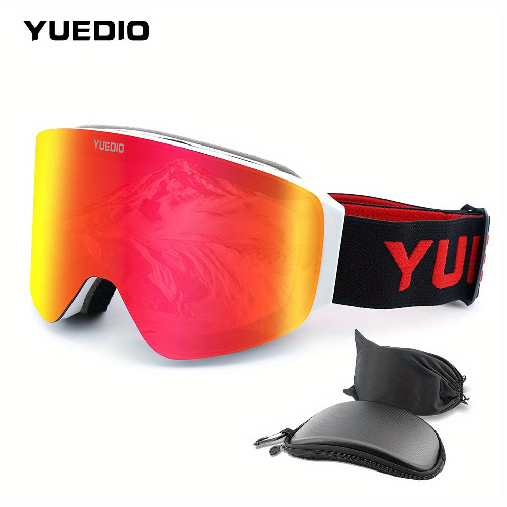 YUEDIO Premium Anti-Fog Ski Goggles with Magnetic Dual-Layer Frame for Snowboarding and Skiing