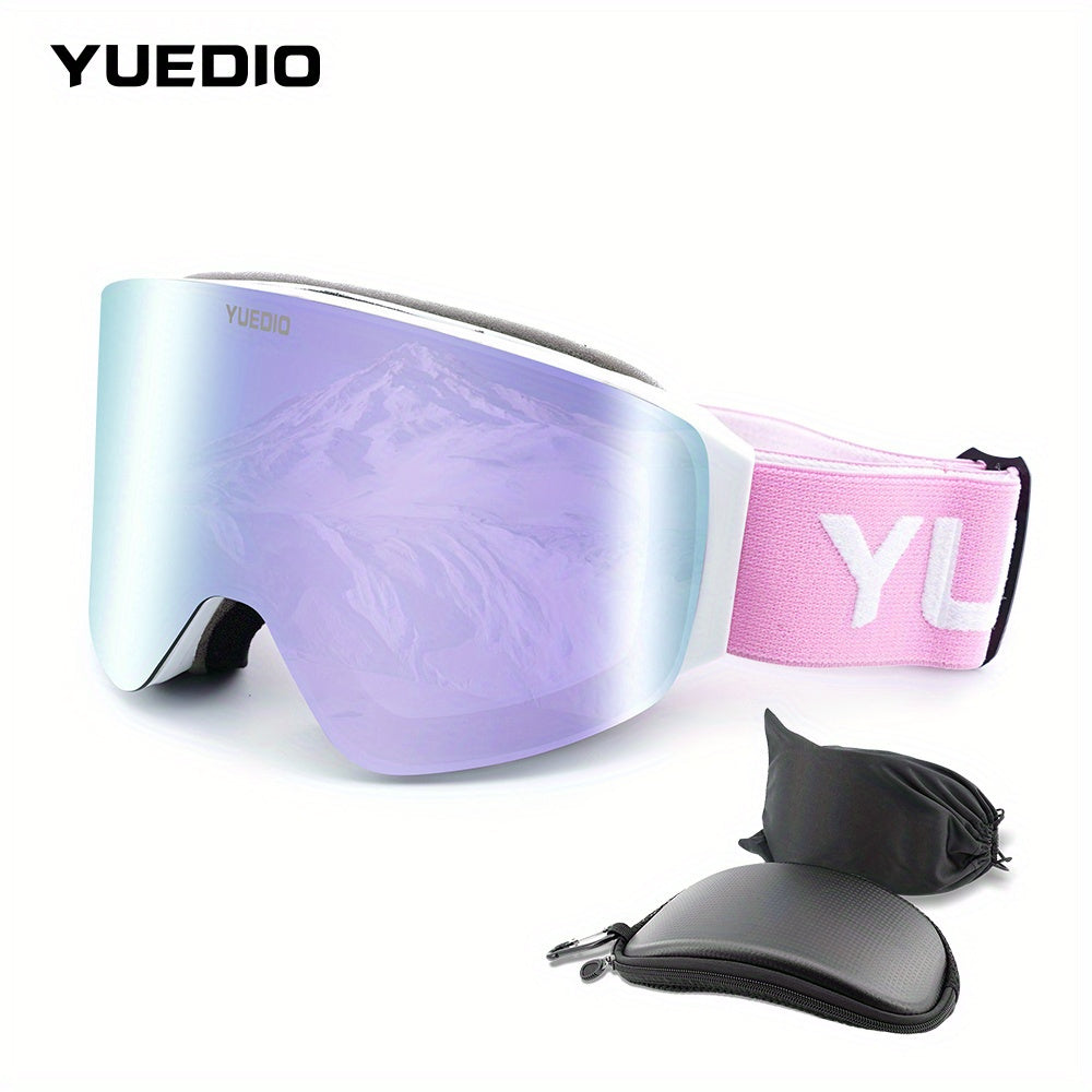 YUEDIO Premium Anti-Fog Ski Goggles with Magnetic Dual-Layer Frame for Snowboarding and Skiing