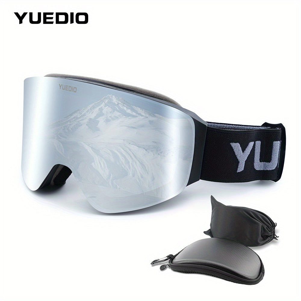 YUEDIO Premium Anti-Fog Ski Goggles with Magnetic Dual-Layer Frame for Snowboarding and Skiing