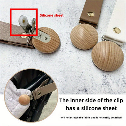 Introducing a versatile Leather Clip Strap that is both fashionable and functional. This multifunctional clip prevents quilt clips from slipping or kicking, ensuring your bedding stays secure. Easily portable and anti-lost, this clip strap can also be