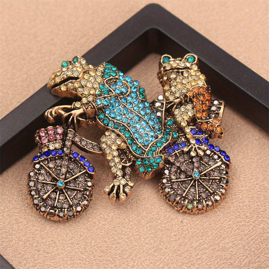 Elevate your style with this exquisite Rhinestone Frog Brooch Pin. Its unique irregular shape and dazzling rhinestones make it a perfect accessory for daily wear, parties, and travel. Add a touch of charm to your clothing, bags, and hats with this